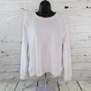 Charter Club Petites Pullover Athleisure Velour Sweatshirt